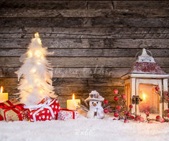 Brown Wood Board Diy Christmas Backdrop - Layoris