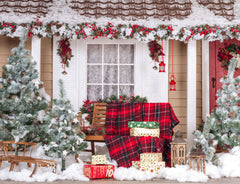 House Chair Cedar Christmas Backdrop - Layoris