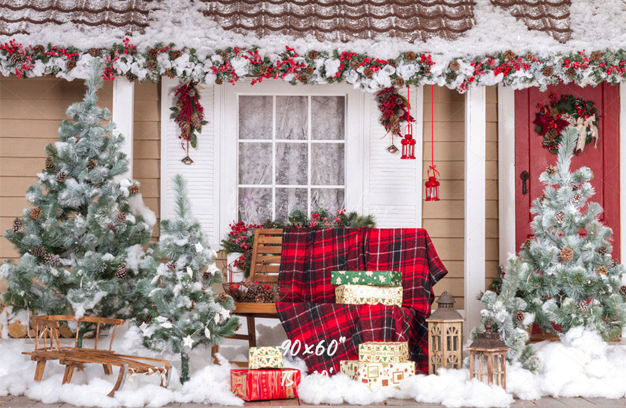 House Chair Cedar Christmas Backdrop - Layoris