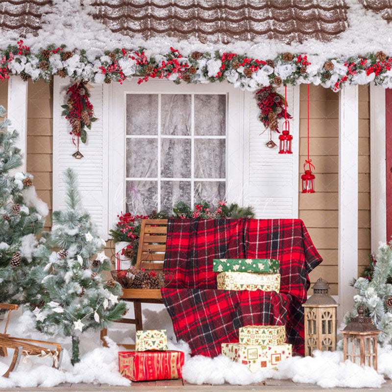 House Chair Cedar Christmas Backdrop - Layoris