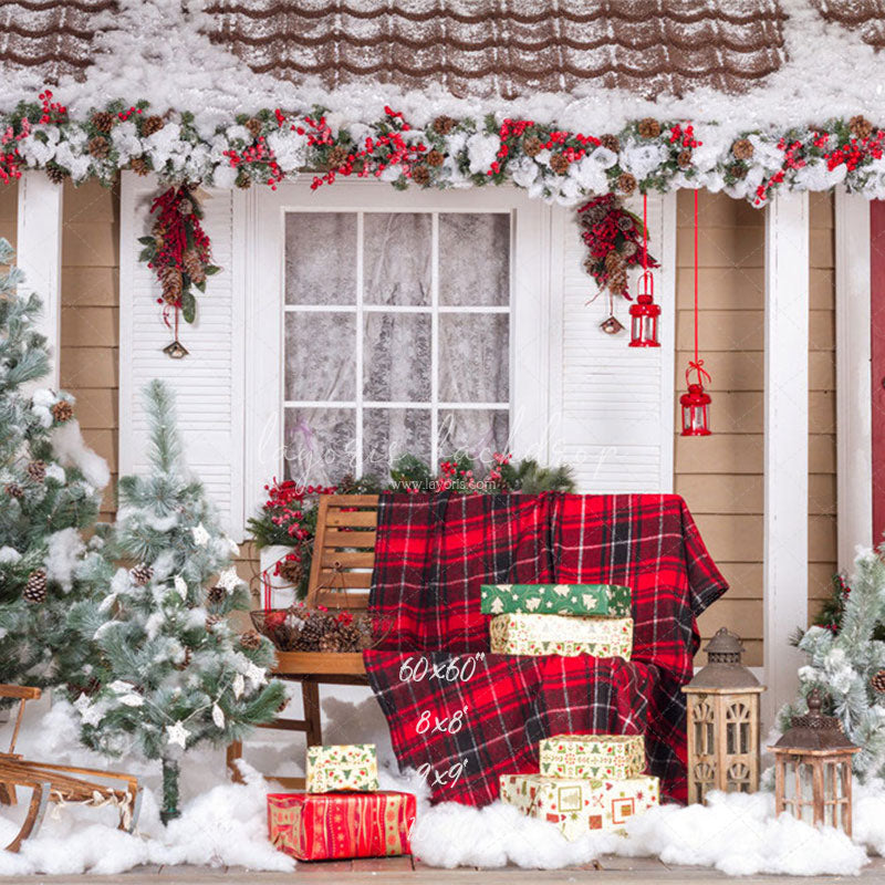 House Chair Cedar Christmas Backdrop - Layoris
