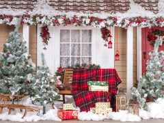 House Chair Cedar Christmas Backdrop - Layoris