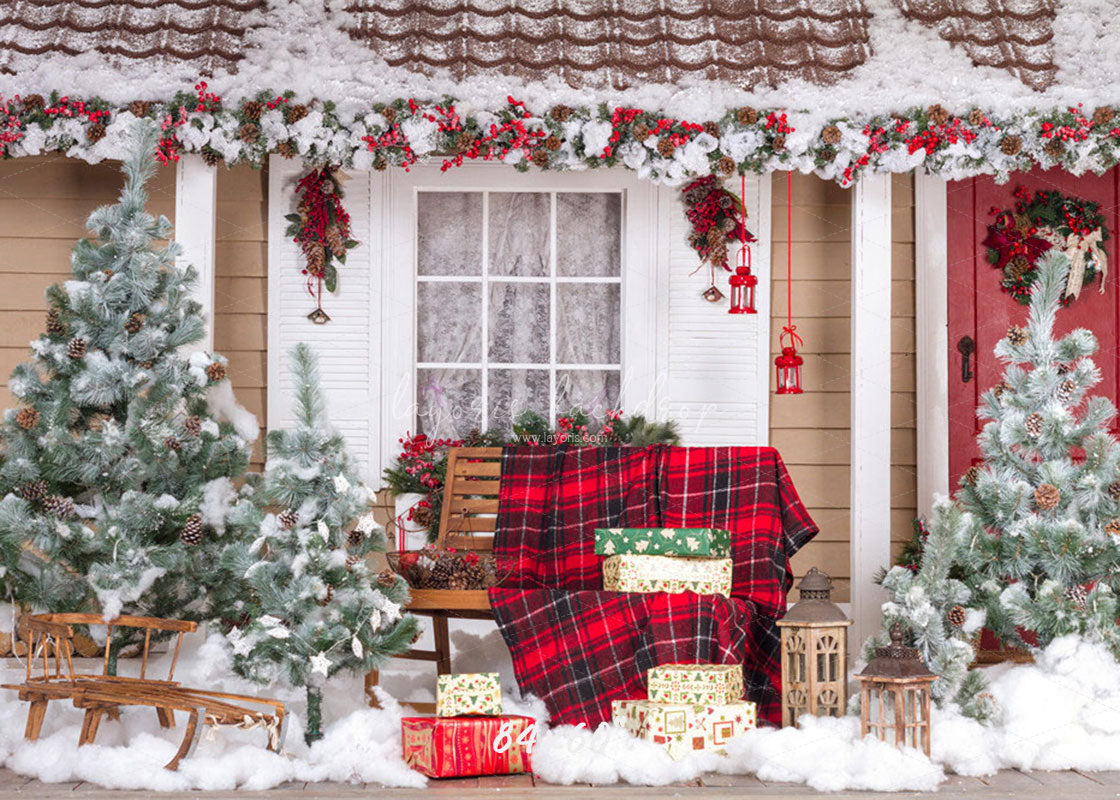 House Chair Cedar Christmas Backdrop - Layoris
