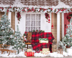 House Chair Cedar Christmas Backdrop - Layoris