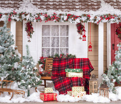 House Chair Cedar Christmas Backdrop - Layoris