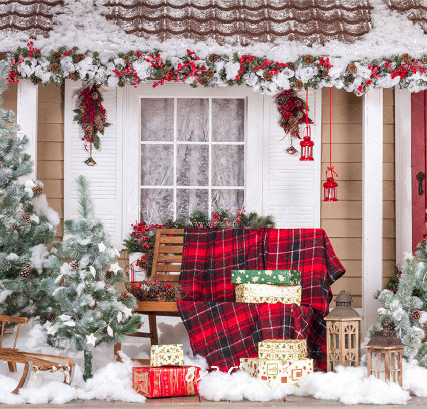 House Chair Cedar Christmas Backdrop - Layoris