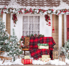 House Chair Cedar Christmas Backdrop - Layoris