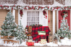House Chair Cedar Christmas Backdrop - Layoris
