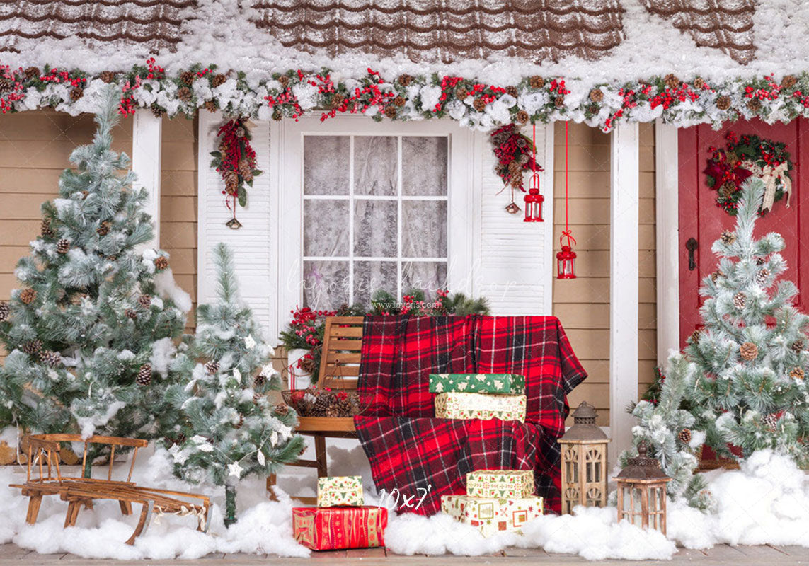 House Chair Cedar Christmas Backdrop - Layoris