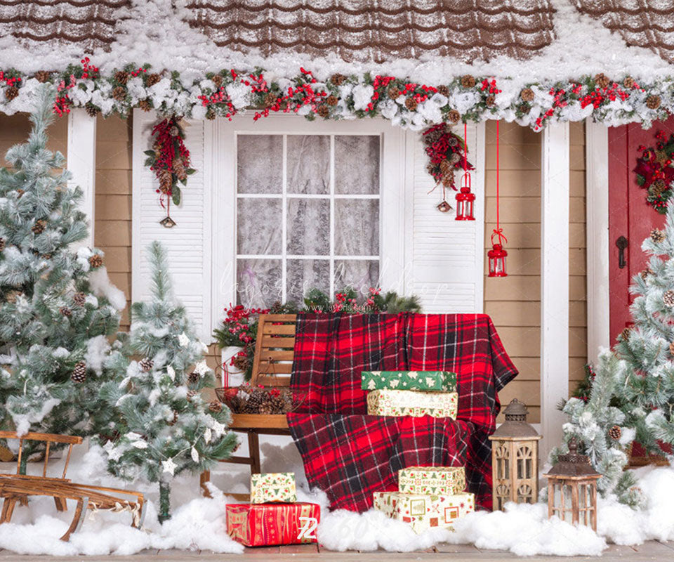 House Chair Cedar Christmas Backdrop - Layoris
