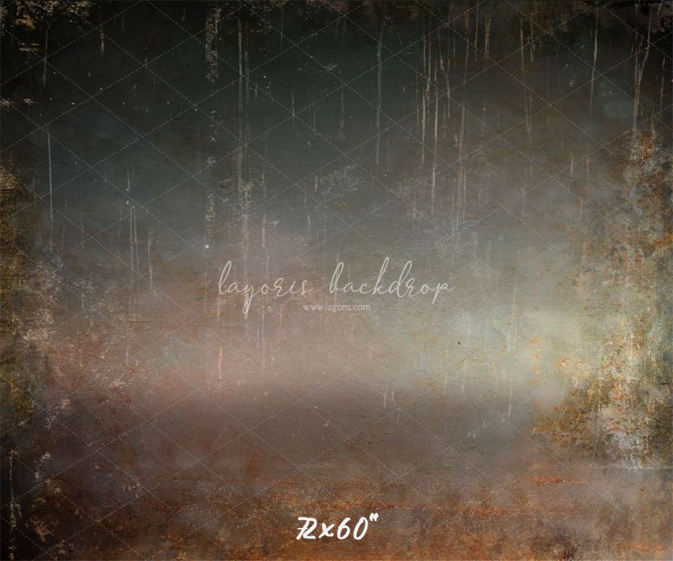 Rusty And Scratched Vintage Wall Photo Backdrop - Layoris