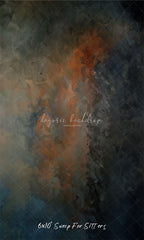 Blue Black Orange Interweaving Fine Art Backdrop - Layoris