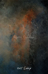 Blue Black Orange Interweaving Fine Art Backdrop - Layoris