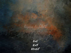 Blue Black Orange Interweaving Fine Art Backdrop - Layoris