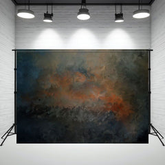 Blue Black Orange Interweaving Abstract Backdrop - Layoris