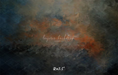 Blue Black Orange Interweaving Fine Art Backdrop - Layoris