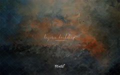 Blue Black Orange Interweaving Fine Art Backdrop - Layoris