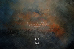 Blue Black Orange Interweaving Fine Art Backdrop - Layoris