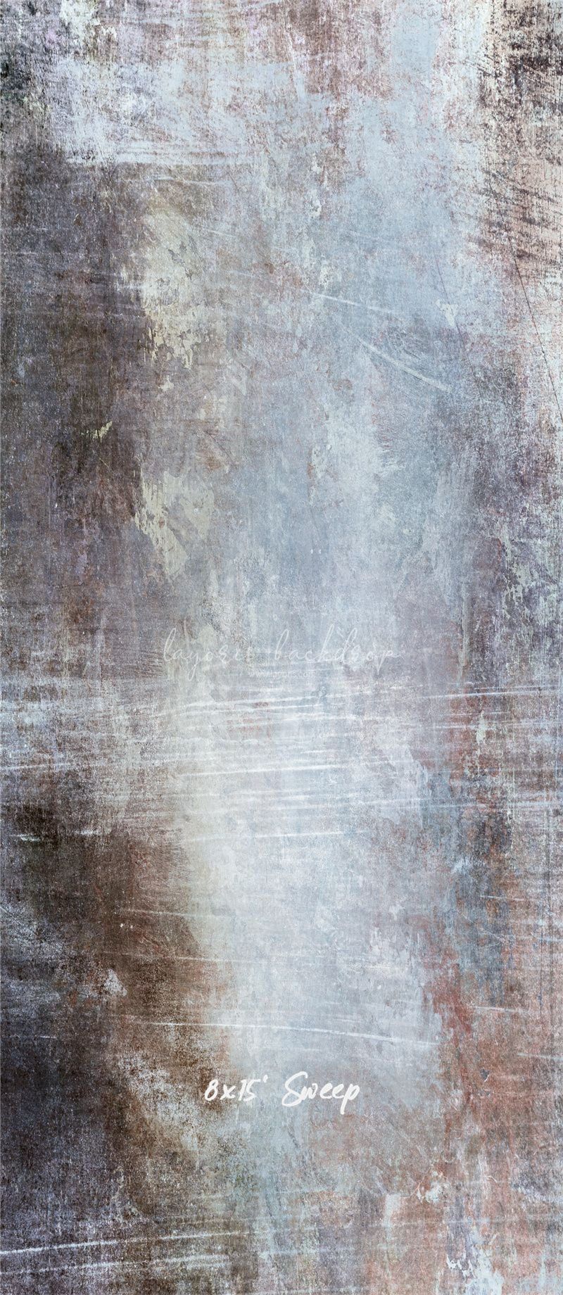 Blue Scratched Worn Wall Photo Booth Backdrop - Layoris