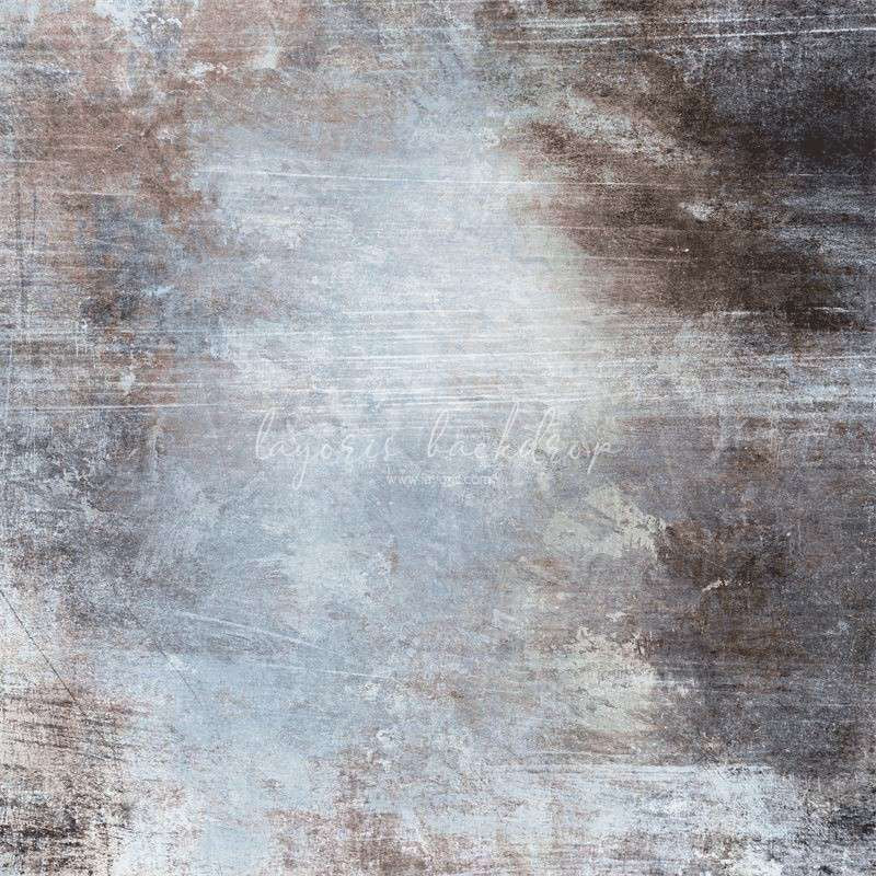Blue Scratched Worn Wall Photo Booth Backdrop - Layoris