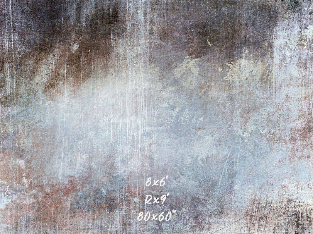 Blue Scratched Worn Wall Photo Booth Backdrop - Layoris