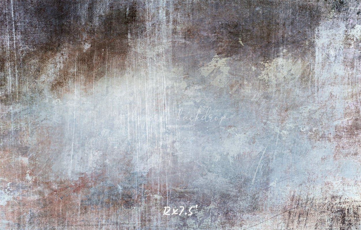 Blue Scratched Worn Wall Photo Booth Backdrop - Layoris