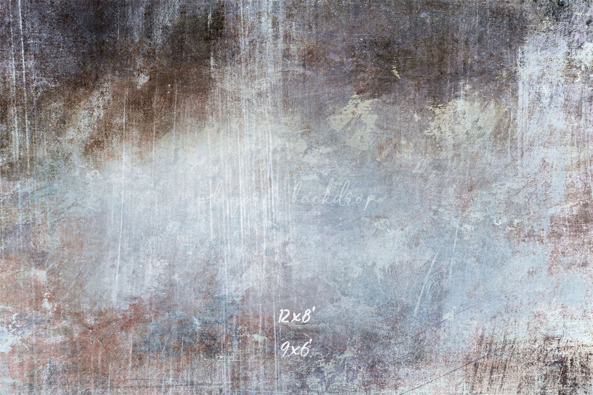 Blue Scratched Worn Wall Photo Booth Backdrop - Layoris