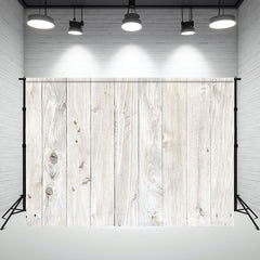 White Wooden Texture Photo Booth Backsrop - Layoris