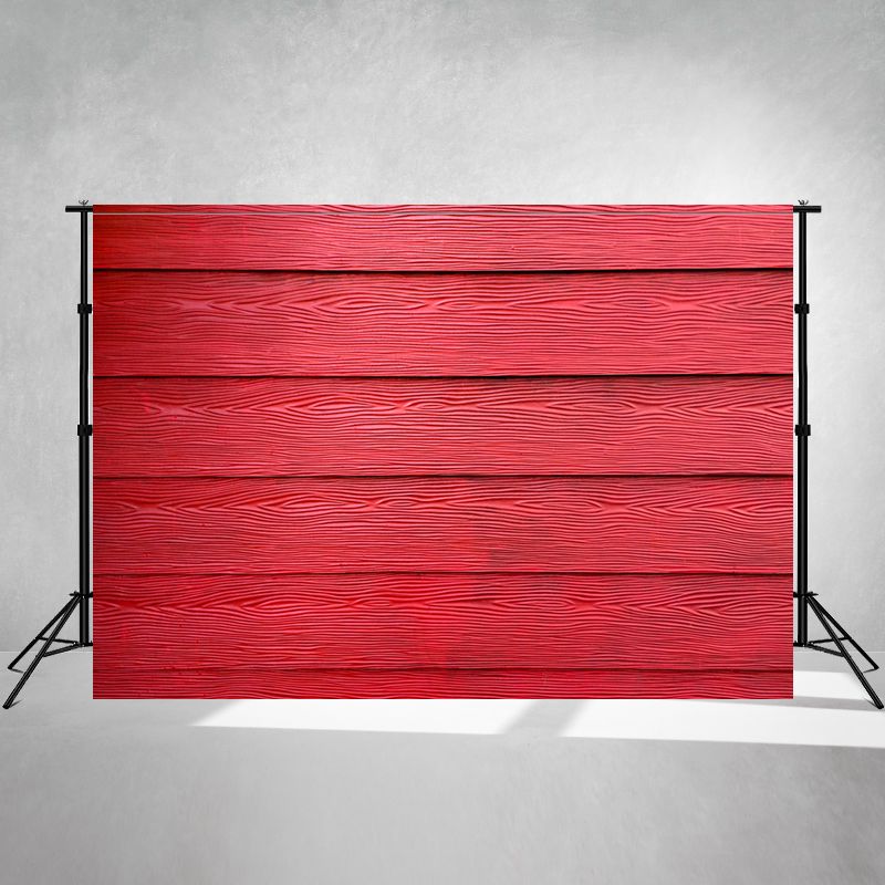 Red Modern Wooden Texture Photo Booth Backdrop - Layoris