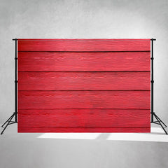 Red Modern Wooden Texture Photo Booth Backdrop - Layoris
