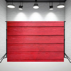 Red Modern Wooden Texture Photo Booth Backdrop - Layoris