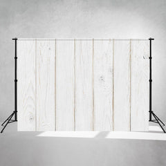 White Painted Wooden Planks Photography Backdrop - Layoris
