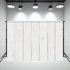 White Painted Wooden Planks Photography Backdrop - Layoris