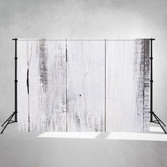 Faded White Wooden Planks Photography Backdrop - Layoris