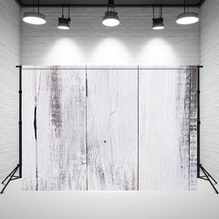Faded White Wooden Planks Photography Backdrop - Layoris