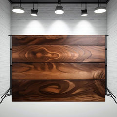 Coffee Cream Style Wooden Board Photo Backdrop - Layoris