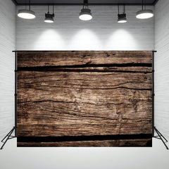 Old Wooden Planks Rustic Style Photo Backdrop - Layoris
