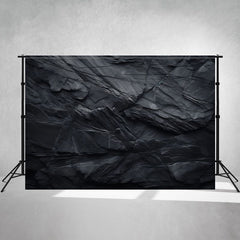 Black Stone Cut Texture Photography Backdrop - Layoris