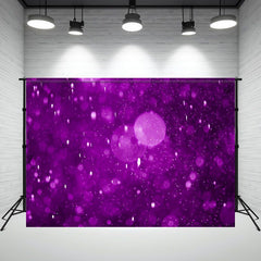 Purple Glitter Wave Dot Bokeh Photo Backdrop - Layoris