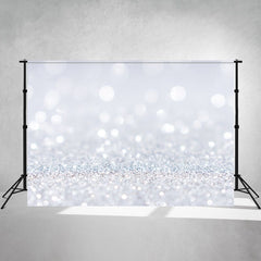 Wjite Gradient Glitter Shining Photo Backdrop - Layoris