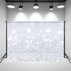 Wjite Gradient Glitter Shining Photo Backdrop - Layoris