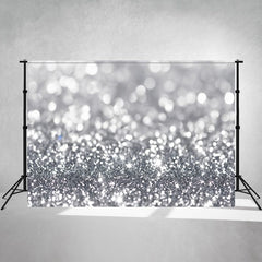 Silver Gradient Glitter Shining Photo Backdrop - Layoris