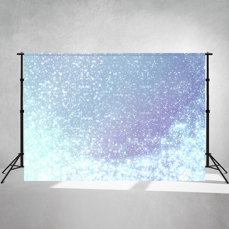 Light Blue Gradient Glitter Shining Photography Backdrop - Layoris