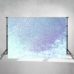 Light Blue Gradient Glitter Shining Photography Backdrop - Layoris