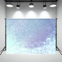 Light Blue Gradient Glitter Shining Photography Backdrop - Layoris