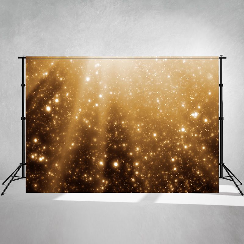 Golden Glitter Lights Sparkle Bokeh Photo Backdrop - Layoris