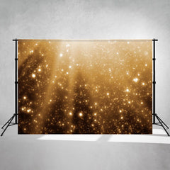 Golden Glitter Lights Sparkle Bokeh Photo Backdrop - Layoris