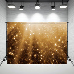 Golden Glitter Lights Sparkle Bokeh Photo Backdrop - Layoris