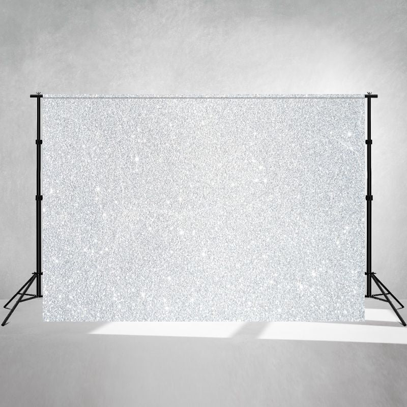 Silver Diamond Glitter Sparkle Photo Backdrop - Layoris