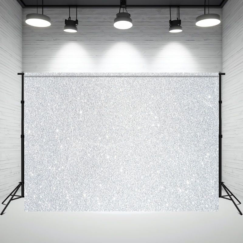Silver Diamond Glitter Sparkle Photo Backdrop - Layoris